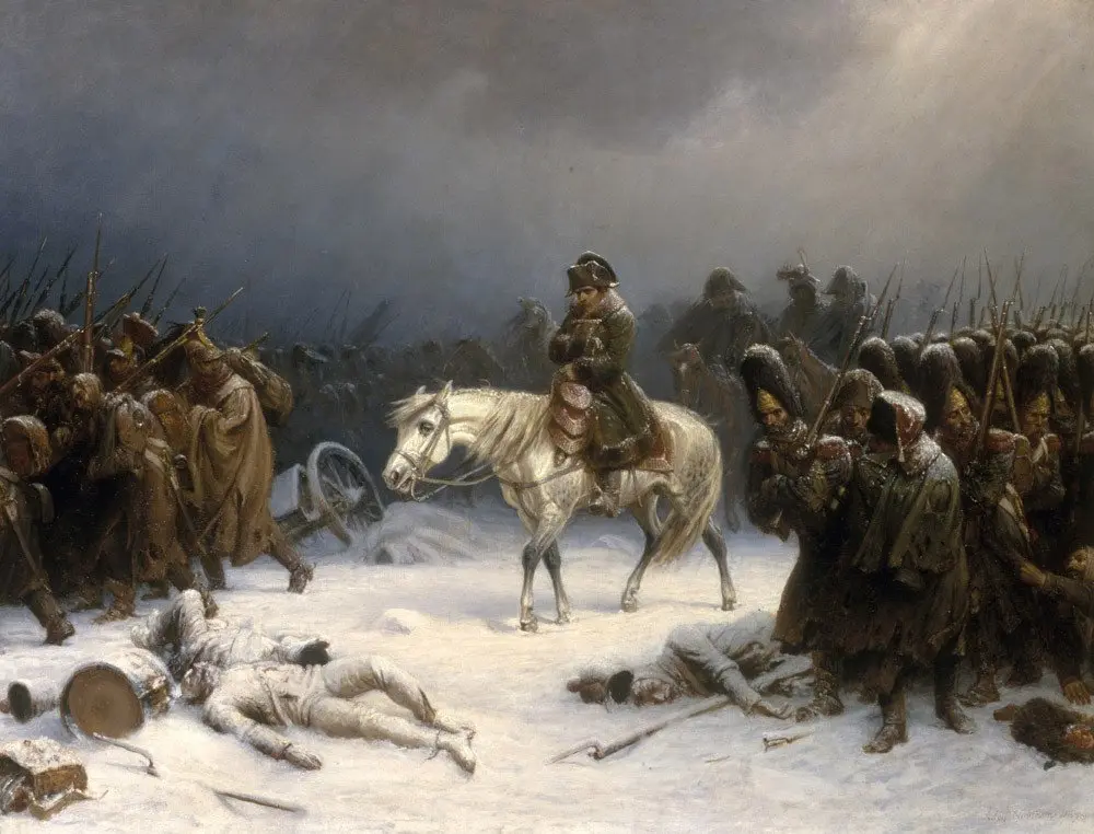 Napoleon trekt zich terug uit Moskou - Adolph Northern