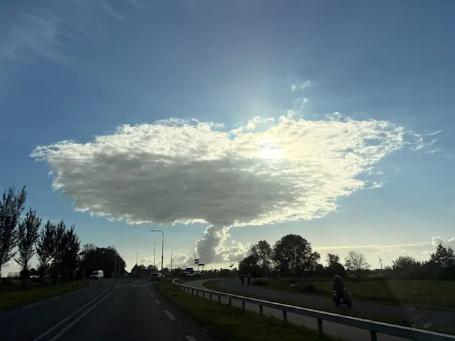 Er waren gisteren bijzondere stapelwolken te zien - Tjitske Wiebenga