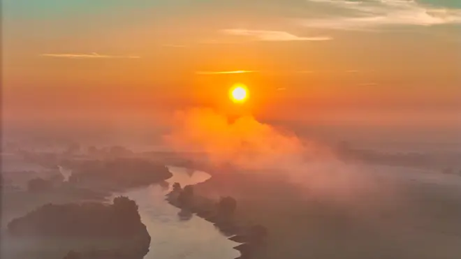 Zonsopkomst, gisteren in de buurt van Bronkhorst - Hans van Loenen