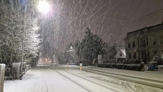 Sneeuw in Velp, vanochtend - Reinout van den Born