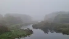 Delen van het land, zoals hier Texel, zaten vanochtend in de mist - Frans Alderse Baas