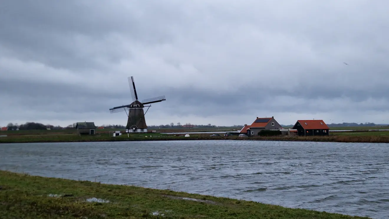 Harde wind op Texel - Frans Alderse Baas