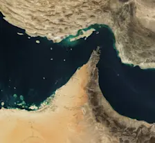 De straat van Hormuz - NASA Worldview