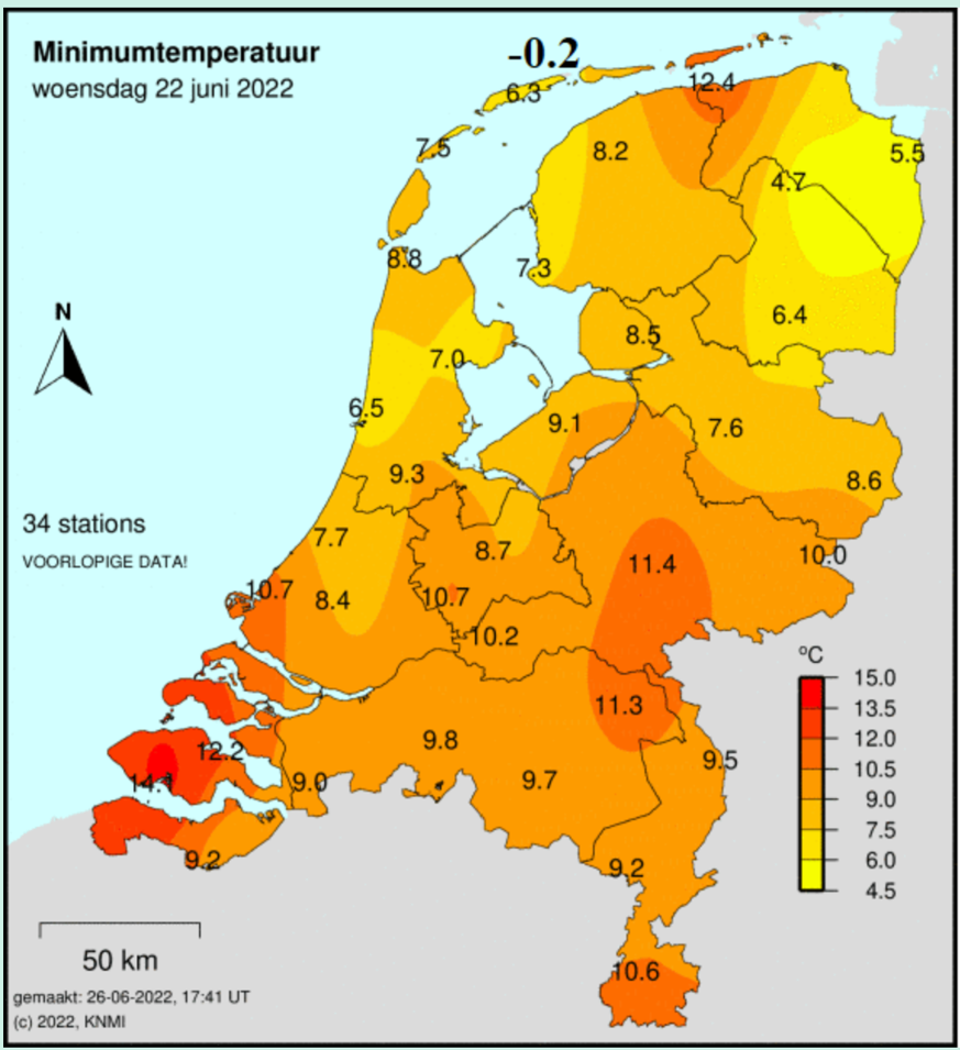 De koude nacht van 22 juni 2022 - KNMI