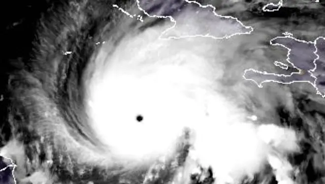 Een satellietfoto van Melissa - NOAA
