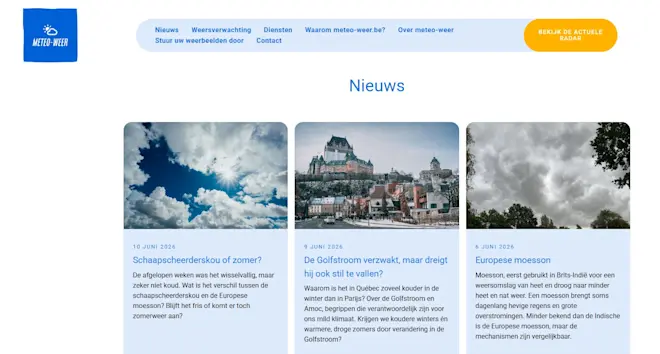 De nieuwspagina van meteo-weer.be - meteo-weer.be