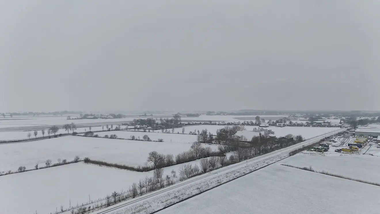 Sneeuw in de buurt van Roodeschool - Jannes Wiersema