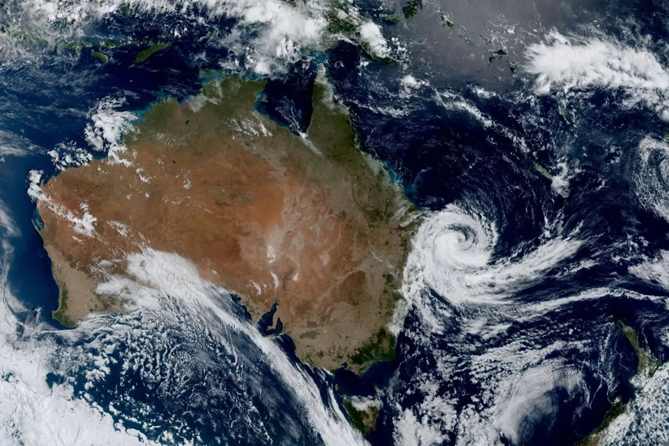 Cycloon Alfred voor de oostkust van Australië - NASA