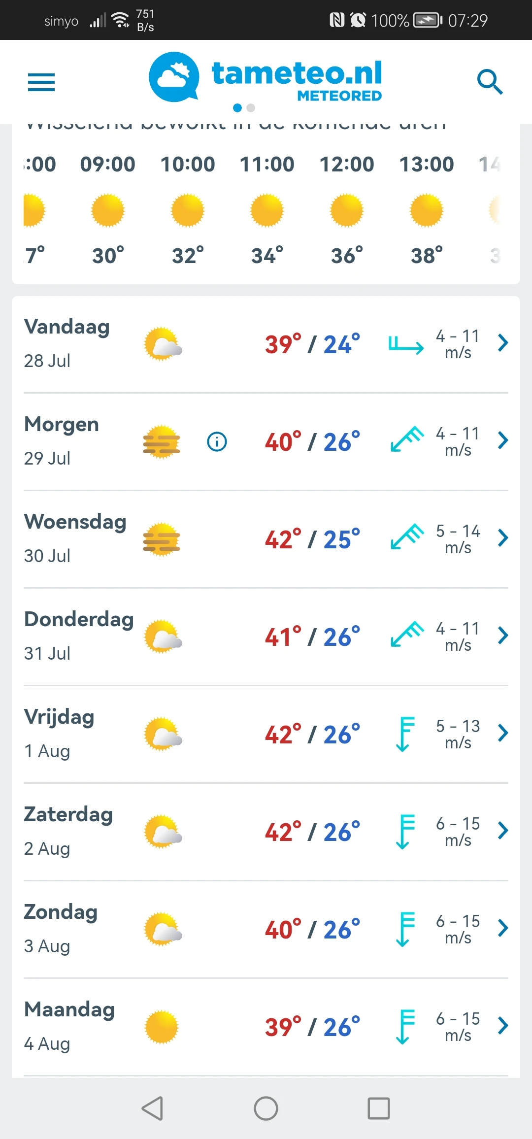 De verwachting voor Jerevan voor de komende tijd - tameteo.nl
