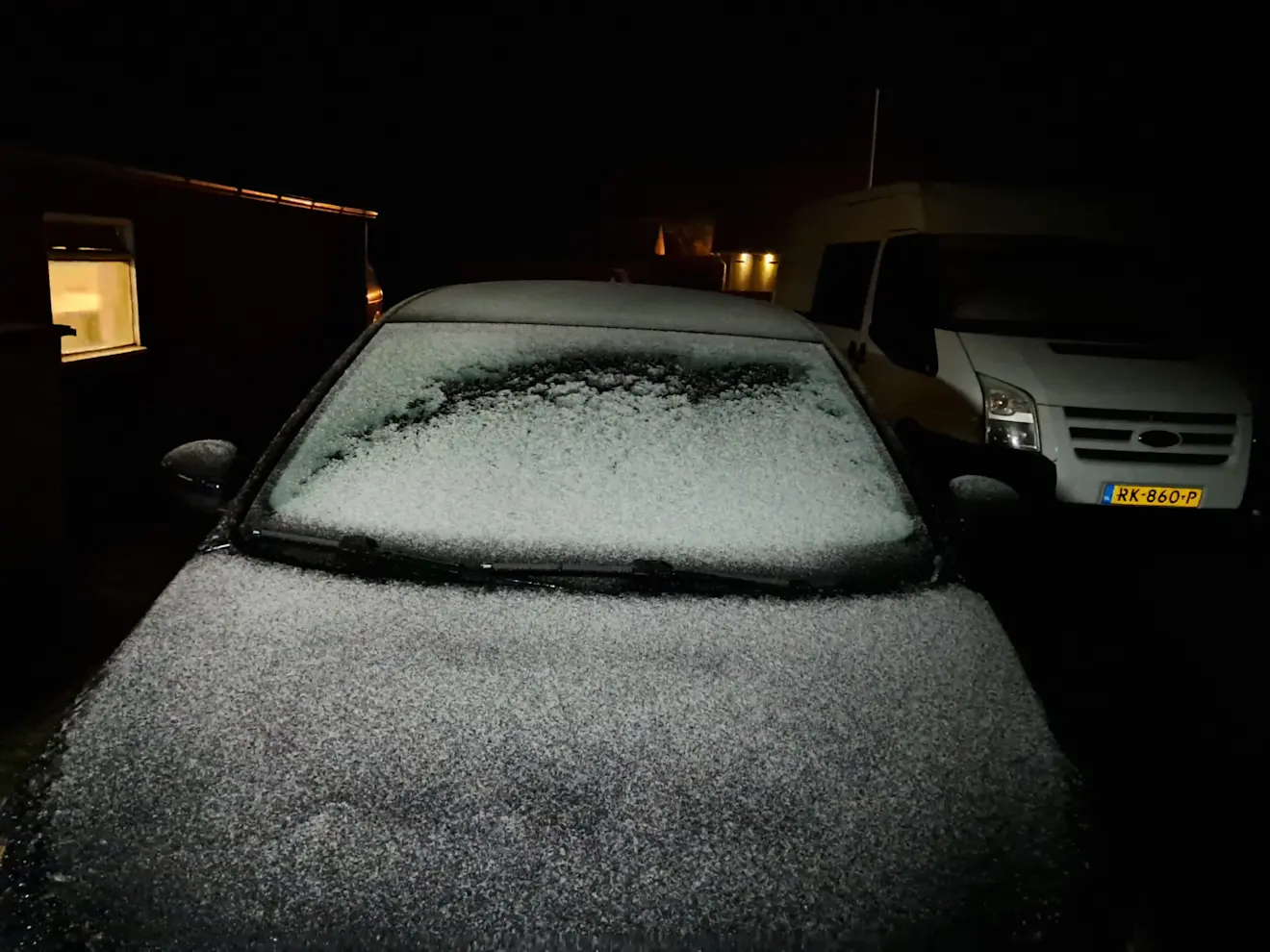 Sneeuw in het Drentse Wijster, ook vanochtend - Gerrit Woertink