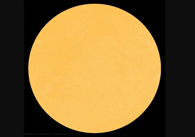 De zon op 22 februari: geen zonnevlekken - NASA/SDO
