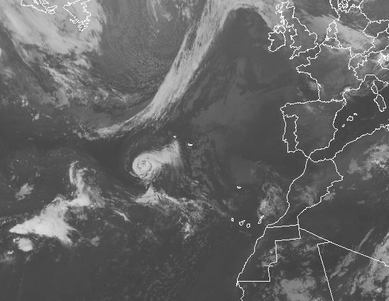 Tropische storm Fay, ten zuidwesten van de Azoren - Eumetsat