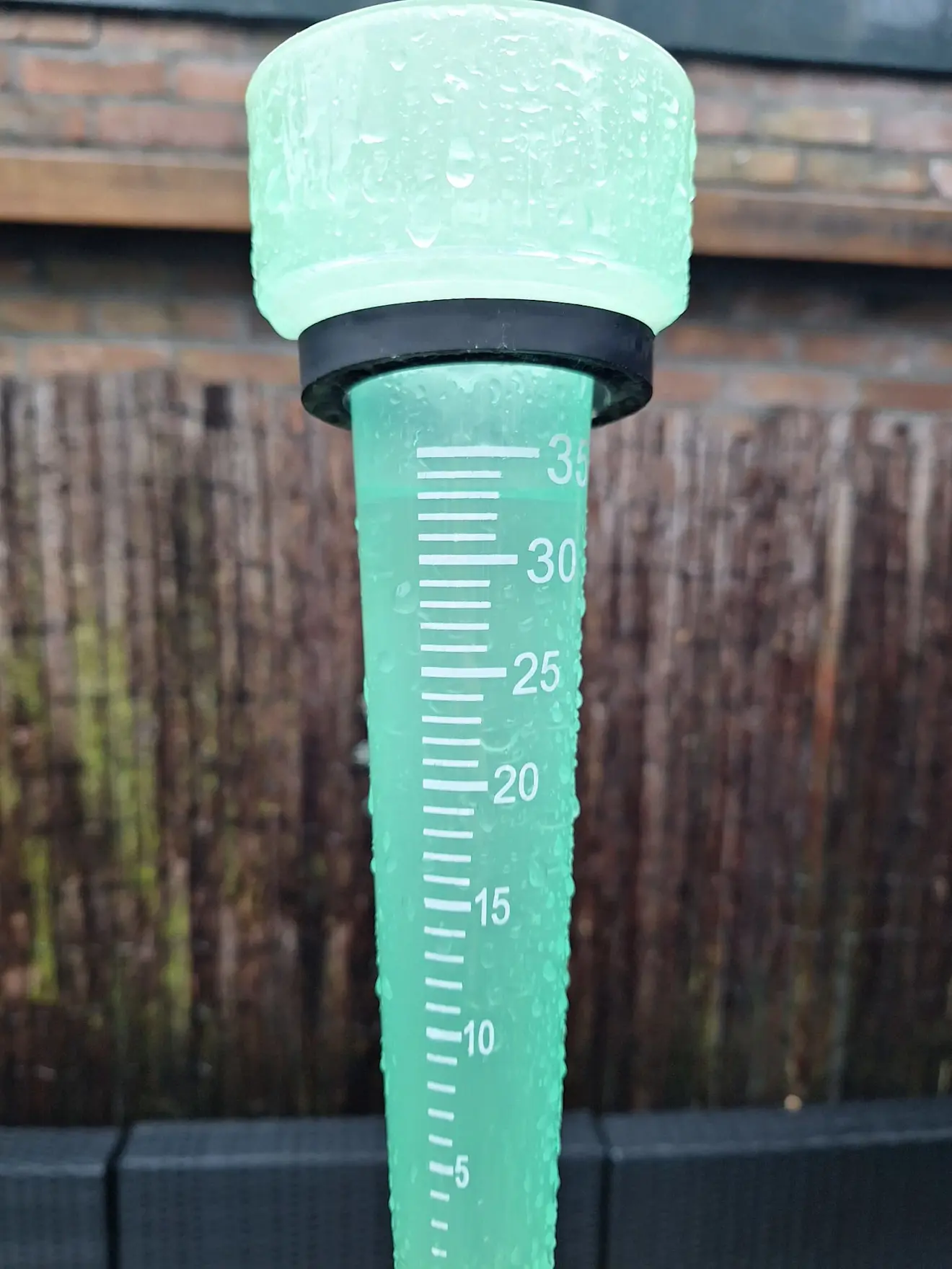 De regenmeter bijna vol in Heerenveen - Tjitske Wiebenga.