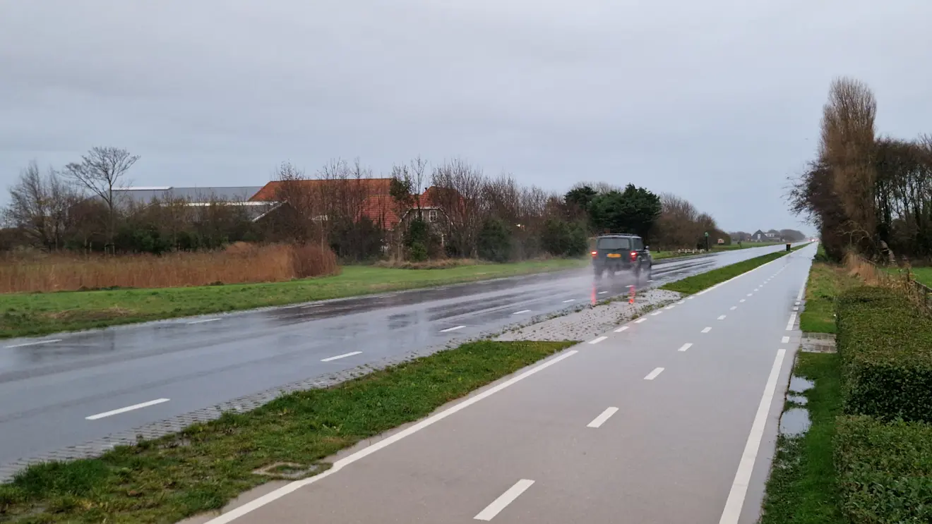 Op Texel was het vanochtend kletsnat - Frans Alderse Baas
