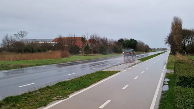 Op Texel was het vanochtend kletsnat - Frans Alderse Baas