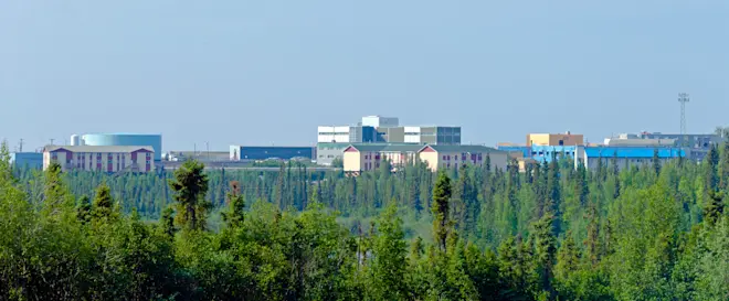 Het stadje Inuvik in het hoge noorden van Canada is de afgelopen tijd al door diverse hittegolven getroffen - Daniel Case