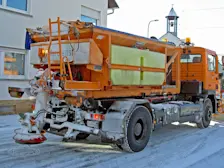Een strooiwagen in Duitsland - Heidas