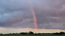 Regenboog in de buurt van Roodeschool - Jannes Wiersema.