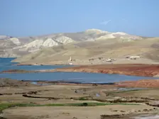 Een stuwmeer in het Sebou-bekken in Marokko  Aleksafsi
