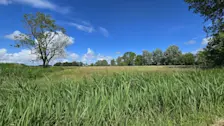 Blauwe lucht met stapelwolken in de buurt van Roodeschool - Jannes Wiersema