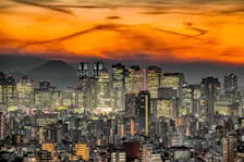 Een van de zakendistricten van Tokio - Nryate