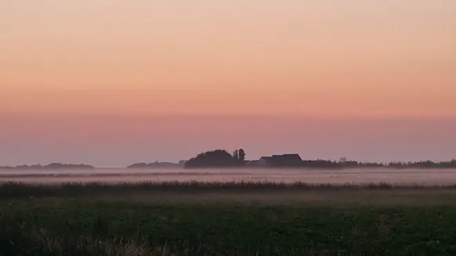 Ochtendnevel boven Texel - Frans Alderse Baas