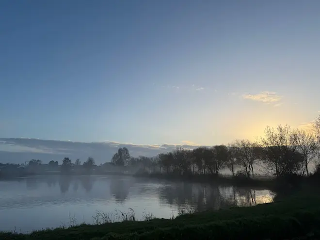 Zonsopkomst in de buurt van Montfort - Thieu Smeets