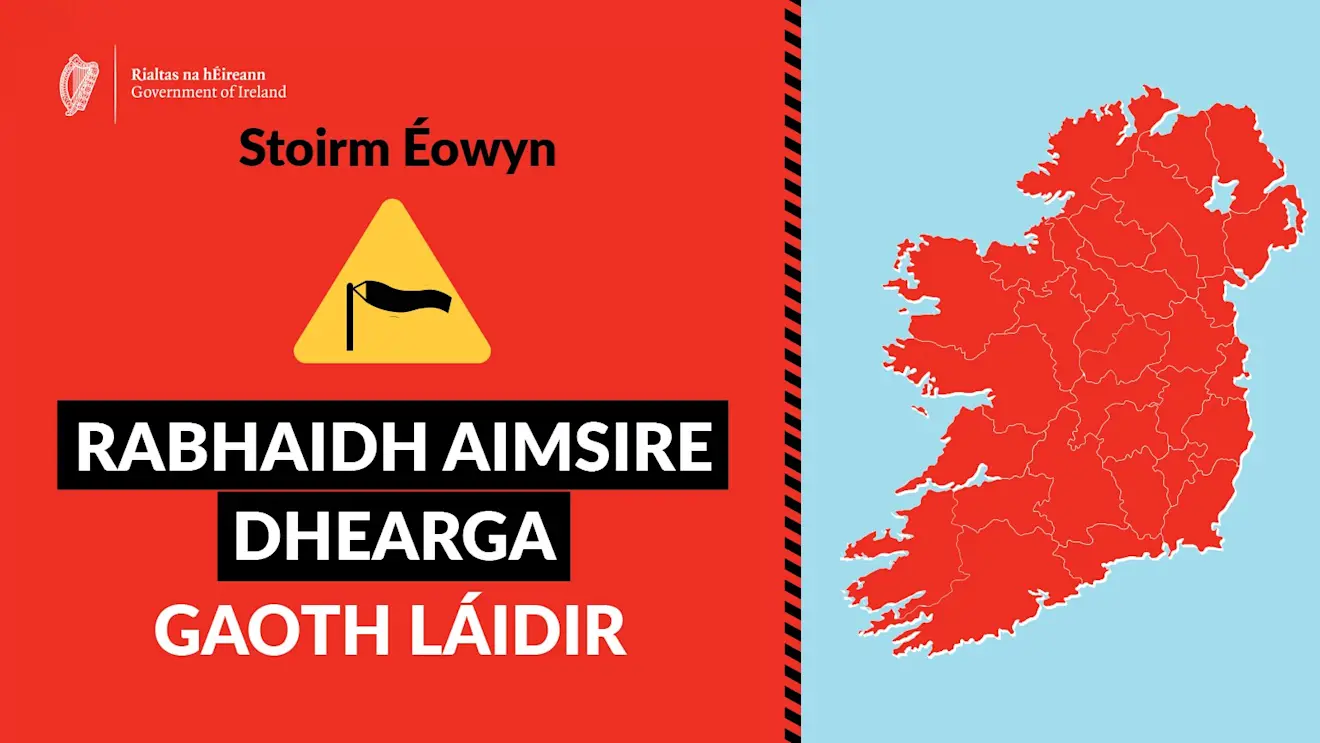Heel Ierland heeft een code rood - Met Eireann