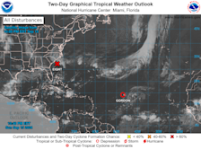 De potentiële tropische storm Helene (Eight) en Gordon in één beeld - National Hurricane Center