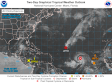 Tropische storm Kirk ligt nu nog ver weg op de Oceaan - National Hurricane Center