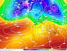 Een kaart van het ECMWF-model - Wetterzentrale.de