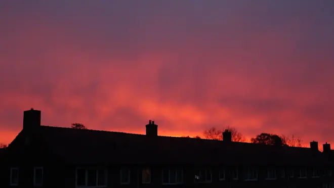Prachtige zonsondergang, gisteravond in Heerenveen - Albert Thibaudier