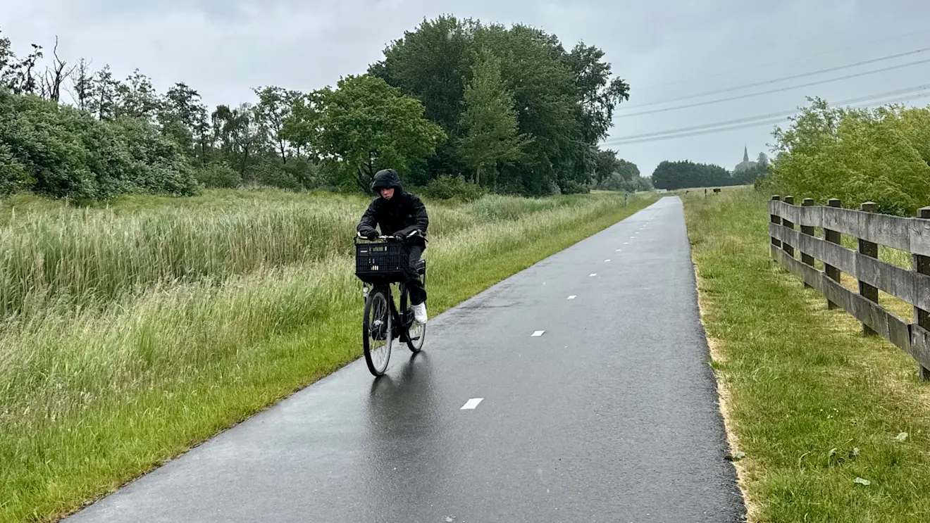 Het viel vanochtend op de fiets nog niet mee - Jolanda Bakker