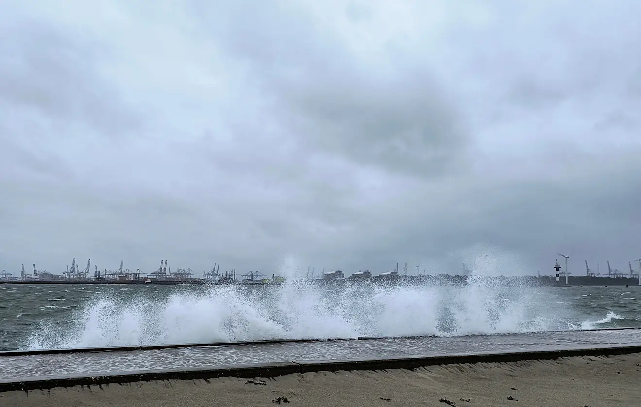 Ook in Hoek van Holland waaide het vrijdag stevig door - Gerrit Hogeweg