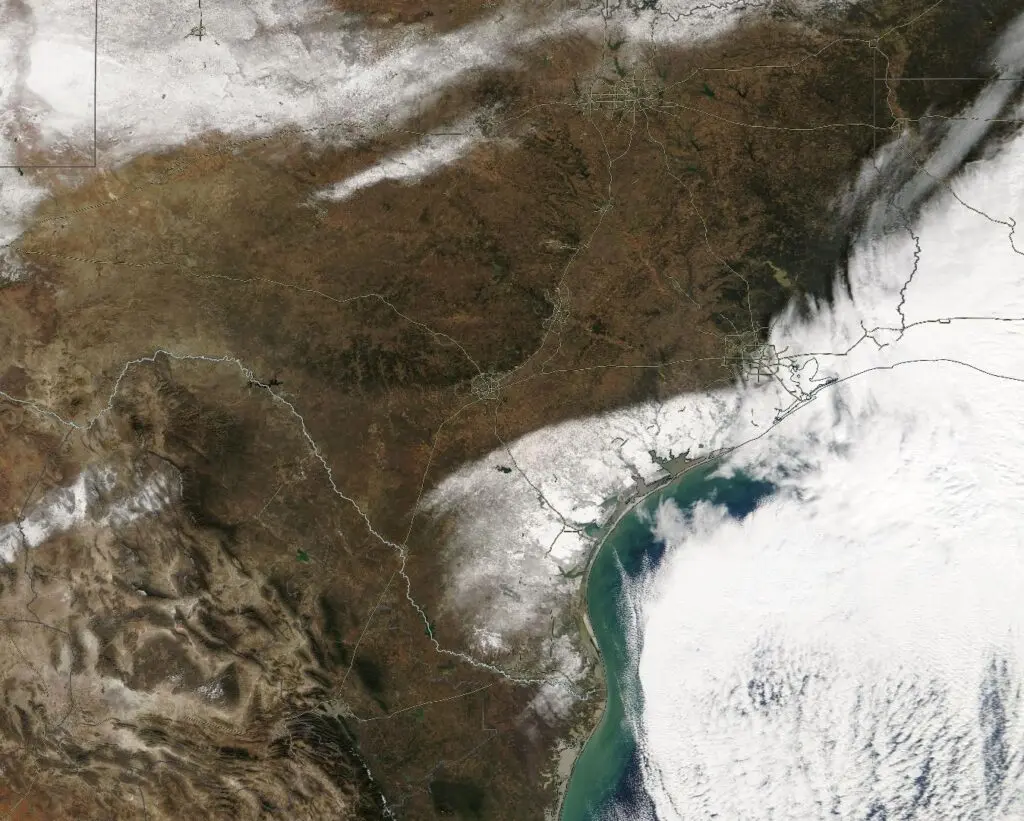 De Witte Kerst aan de Golfkust in 2004 - NASA