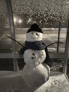Jelmer van der Graaff bouwde in Vlaardingen de eerste echte sneeuwpop van het land - Jelmer van der Graaff