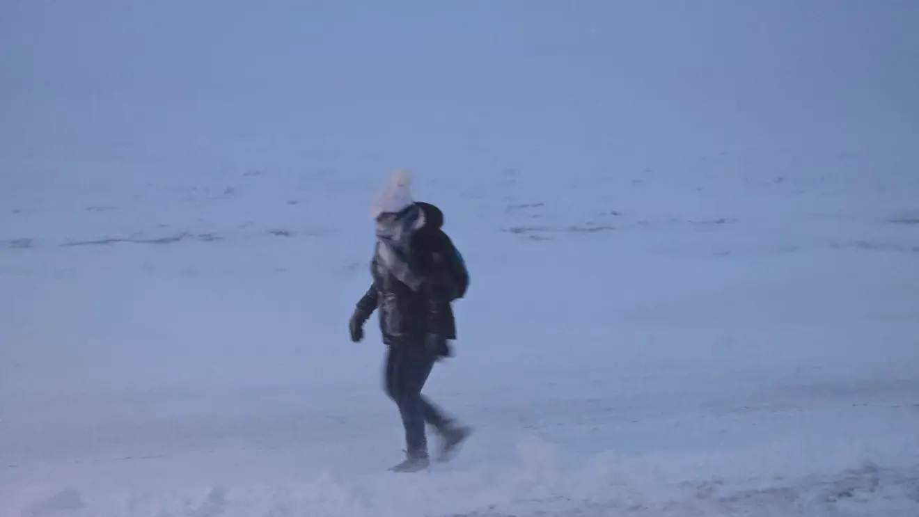 Buiten in sneeuw en wind is het geen pretje - Jannes Wiersema