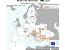 Voor de zomeroogsten staan de gestippelde plekken als probleemzones vermeld - MARS