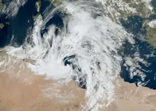 Een satellietbeeld van de depressie - Eumetsat