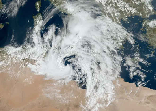 Een satellietbeeld van de depressie - Eumetsat