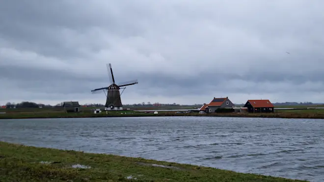 Harde wind op Texel - Frans Alderse Baas