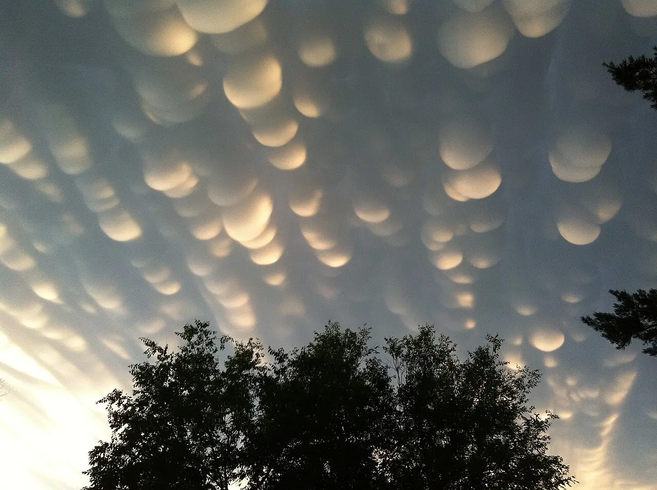 Mammatuswolken aan de achterzijde van een onweersbui - Craig Lindsay