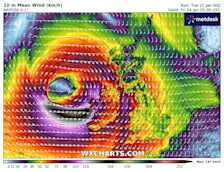 Bij Ierland wordt vrijdag een orkaan berekend - WXCharts.com