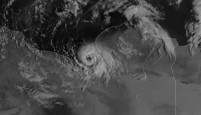 Medicane Jolina/Samuel gaat in Libië aan land - Eumetsat
