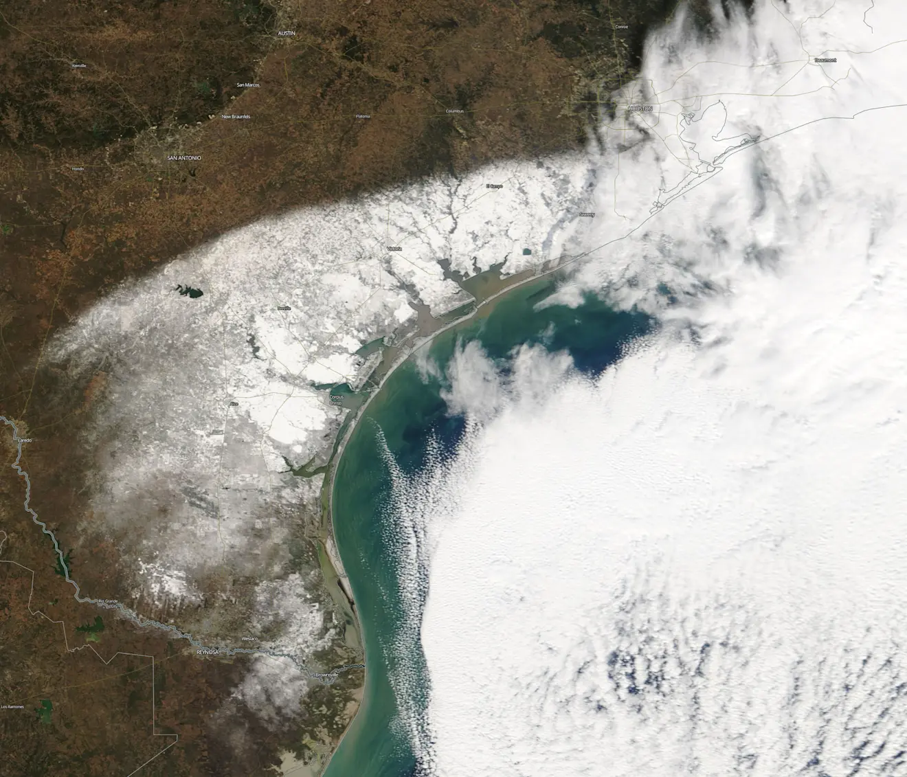 Het gebied waar het wit was - NASA Worldview