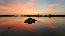 Zonsondergang aan de Lek - Nely van Frankenhuyzen