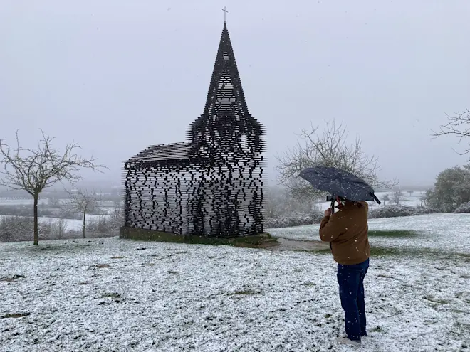 Sneeuw in Borgloon, in België - Karel Holvoet
