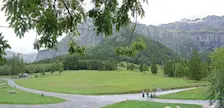Een still uit een webcam van Sixt Fer à Cheval, in de Haute-Savoie.