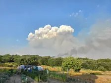 Een natuurbrand in Spanje veroorzaakt een pyrocumulus - brandweer Castricum / Sam de Joode