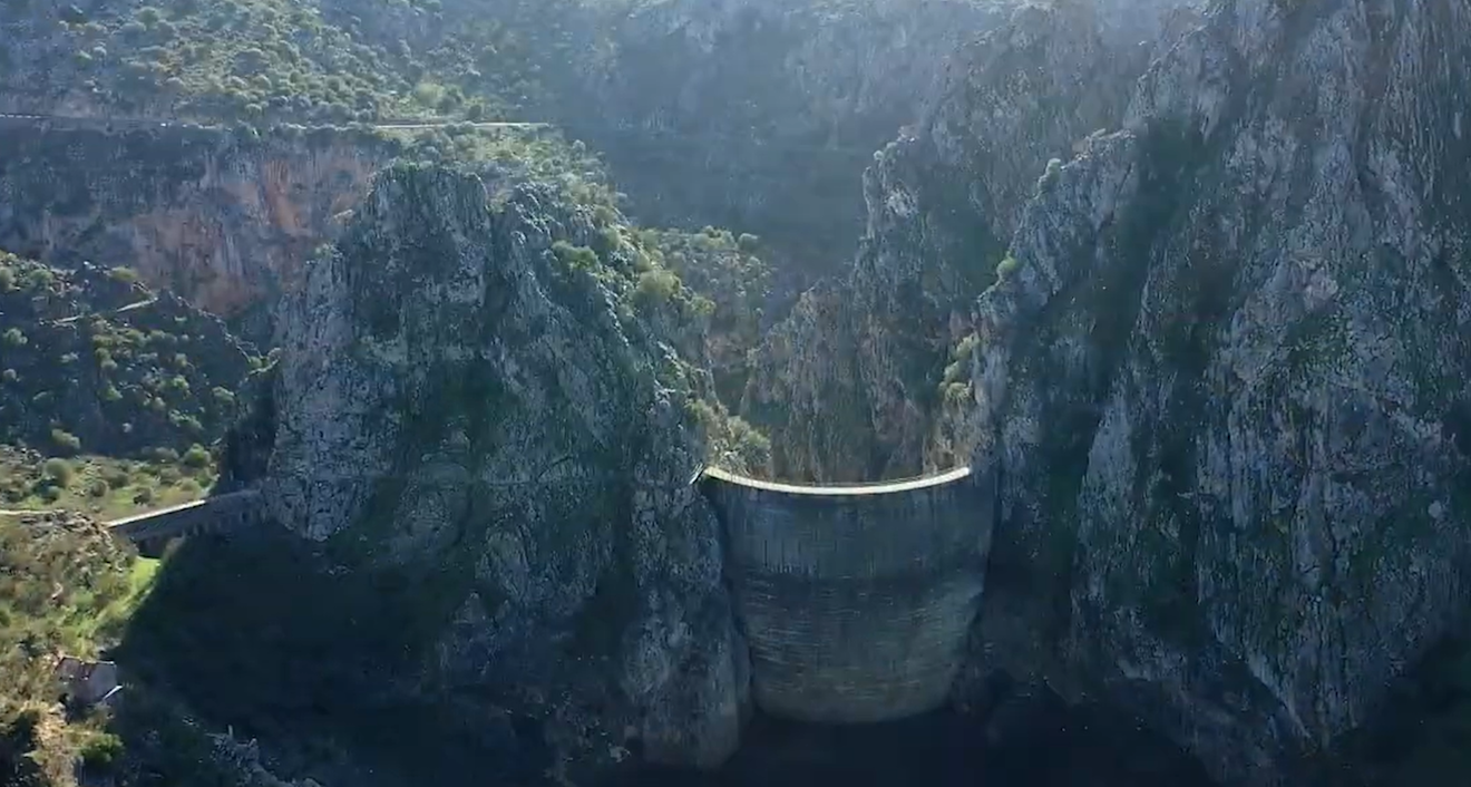 De stuwdam bij Montejaque - still uit video